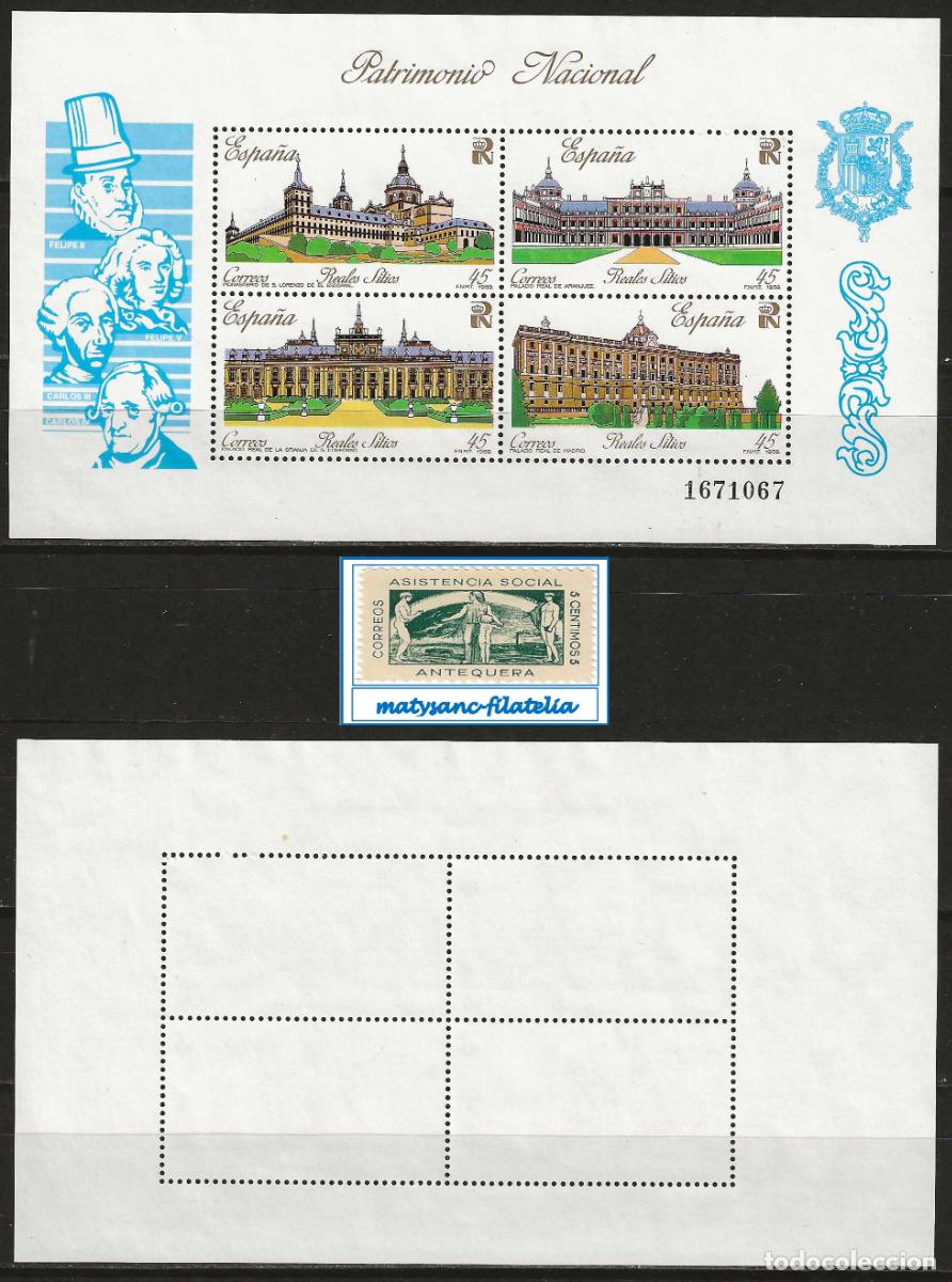 Sellos: ESPA&Ntilde;A 1989. EDIFIL 3046. HOJITA &rdquo;PATRIMONIO ART&Iacute;STICO NACIONAL&rdquo;. VER CARACTER&Iacute;STICAS.