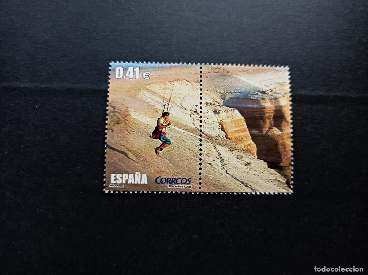 Sellos: Nuevo. Deportes. Al Filo de lo Imposible. Parapente sobre volcanes. 22 marzo 2006. Edifil 4224C