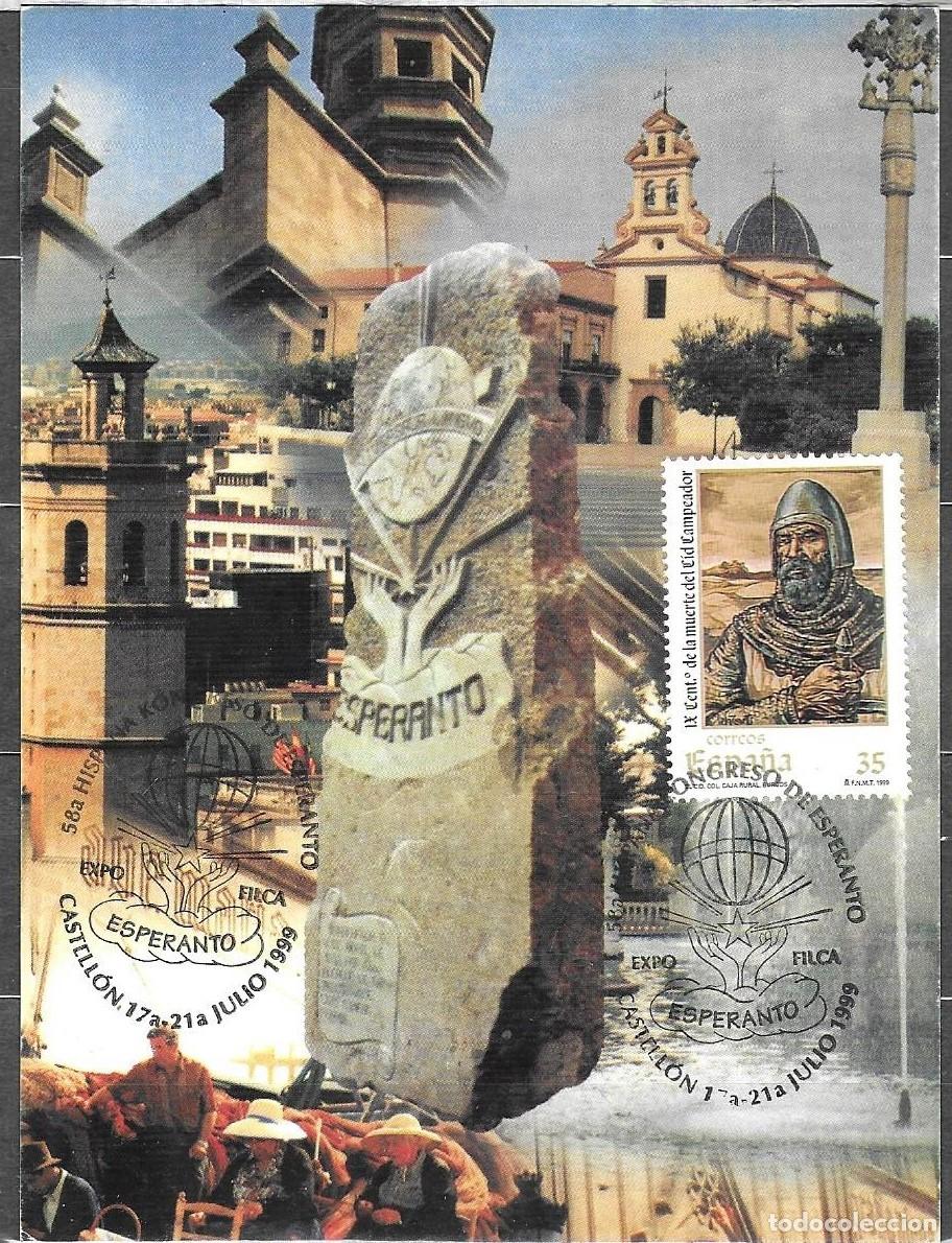 Briefmarken: TARJETA DE ESPA&Ntilde;A, ESPERANTO 1999 , 1 AL 21 DE JULIO 1999 CASTELLON