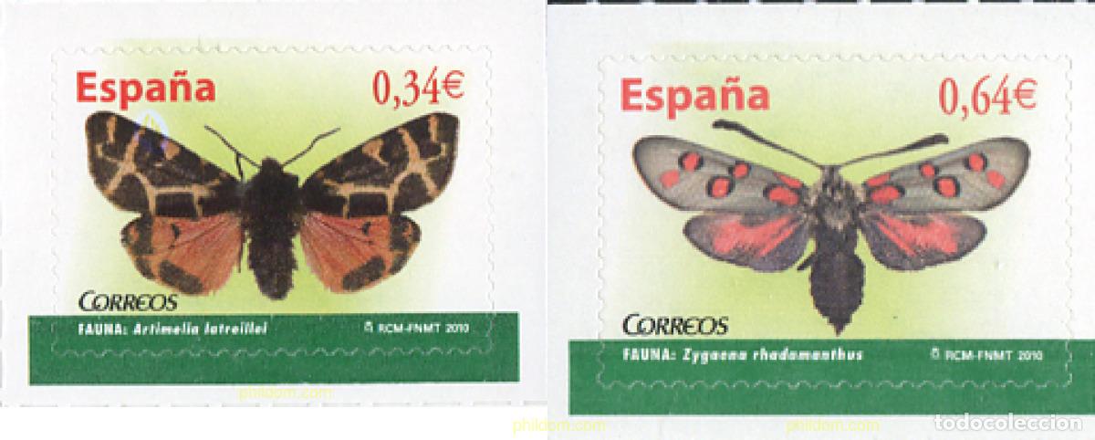 Sellos: 239927 MNH ESPA&Ntilde;A 2010 FAUNA. MARIPOSAS