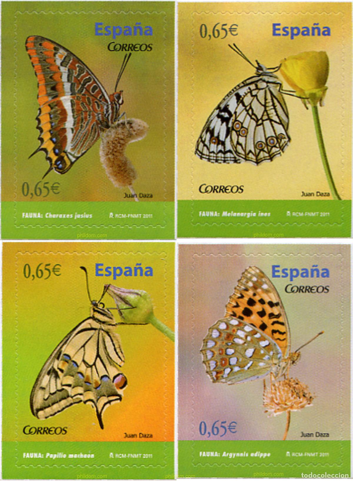 Sellos: 256456 MNH ESPA&Ntilde;A 2011 MARIPOSAS