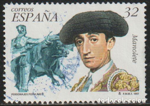 Sellos: Espa&ntilde;a 1997 Edifil 3488 Sello &ordm; Personajes Famosos Torero &rdquo;Manolete&rdquo; Manuel Rodriguez Sanchez