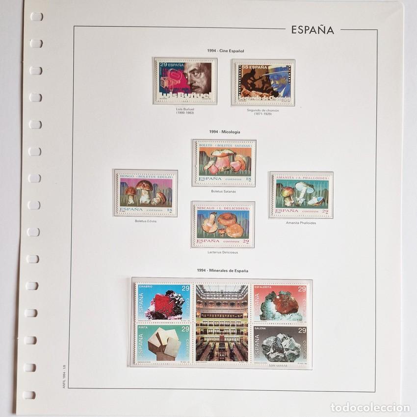 Timbres: A&Ntilde;O COMPLETO Espa&ntilde;a 1994 - 8 Hojas ANFIL Sellos NUEVOS Lujo - DAL&Iacute; Minerales EXFILNA Las Palmas
