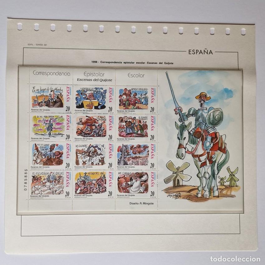 Sellos: A&Ntilde;O COMPLETO Espa&ntilde;a 1998 - 10 Hojas EDIFIL Sellos NUEVOS - MINGOTE QUIJOTE Mortadelo Athletic MNH