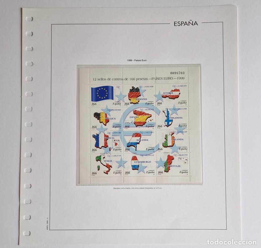 Sellos: A&Ntilde;O COMPLETO Espa&ntilde;a 1999 - 10 Hojas ANFIL Sellos NUEVOS - PA&Iacute;SES EURO Vel&aacute;zquez BAR&Ccedil;A Cid MNH