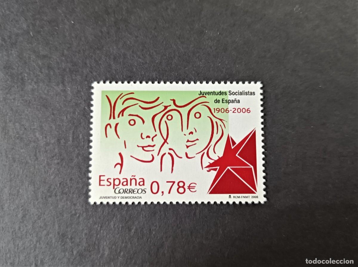 Sellos: Sello nuevo. 100 A&ntilde;os Juventudes Socialista de Espa&ntilde;a. 23 de Mayo 2006. Edifil 4240.