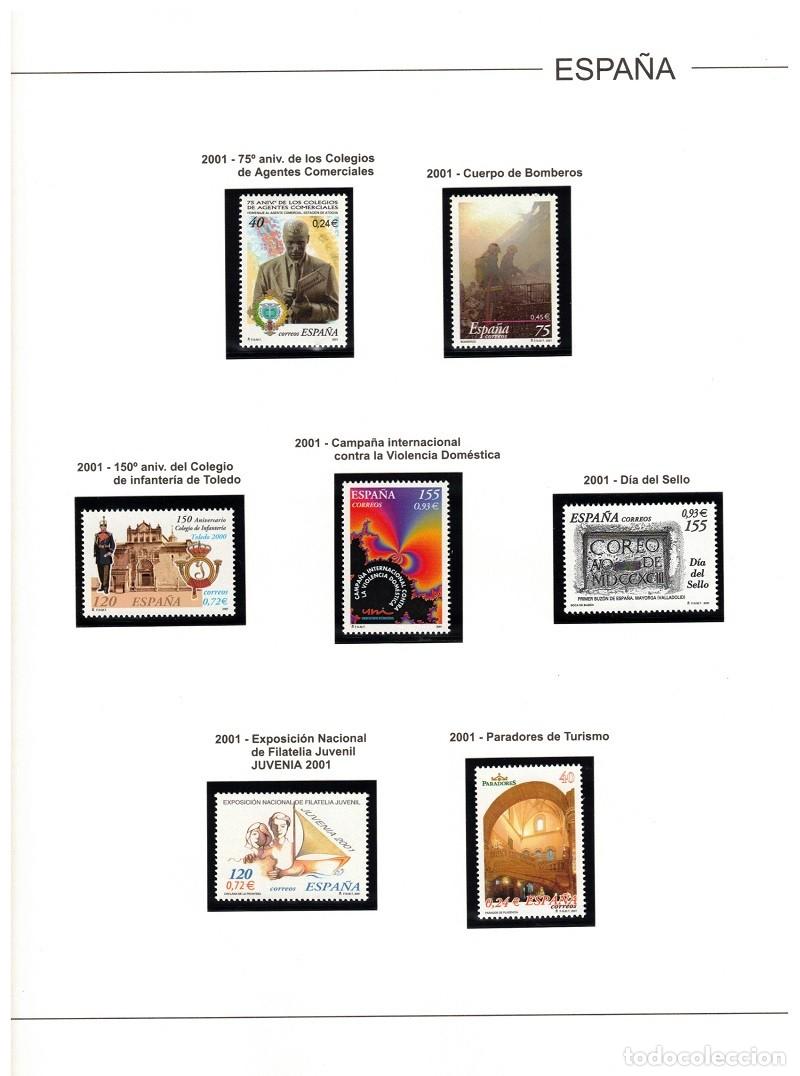Sellos: ESPA&Ntilde;A A&Ntilde;O 2001 COLECCI&Oacute;N COMPLETA DE SELLOS Y H.B