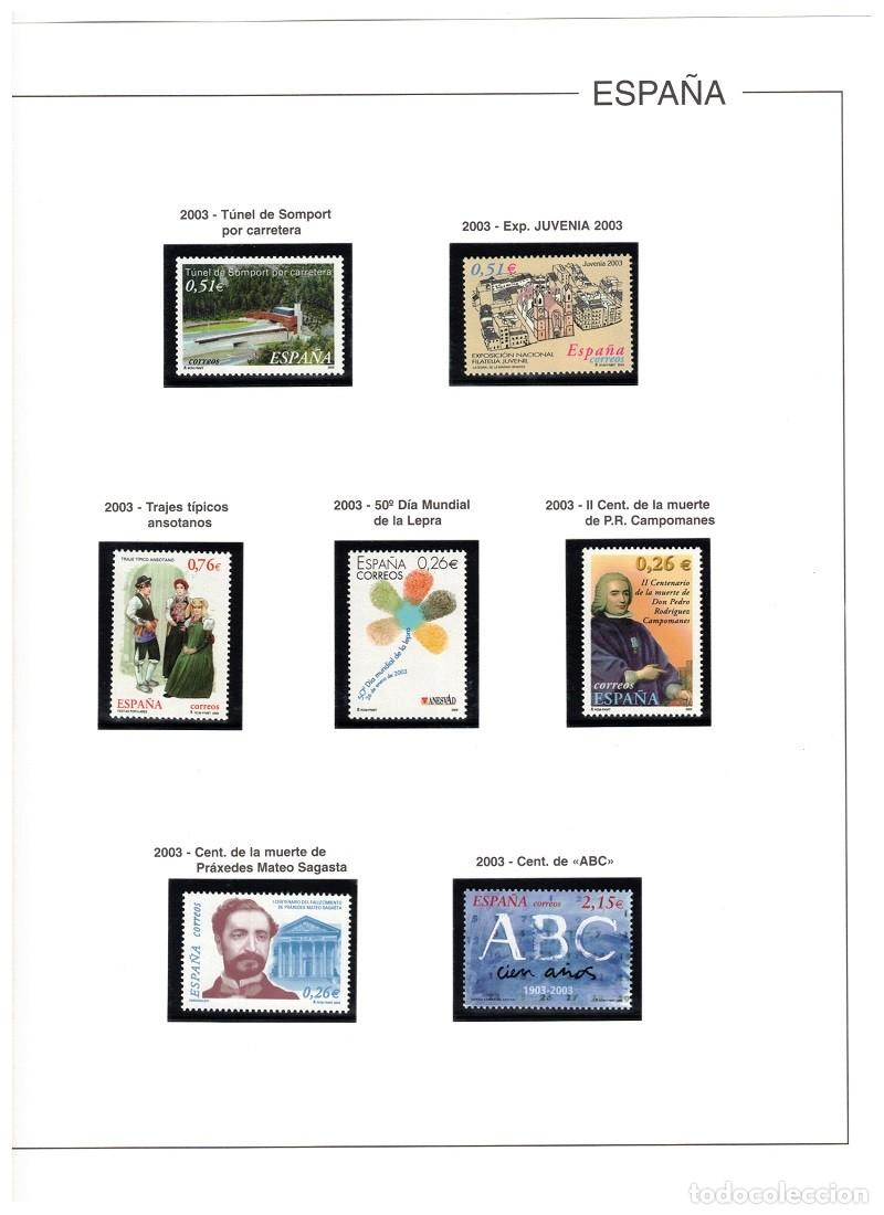 Sellos: ESPA&Ntilde;A A&Ntilde;O 2003 COLECCI&Oacute;N COMPLETA DE SELLOS H.B Y CARNET