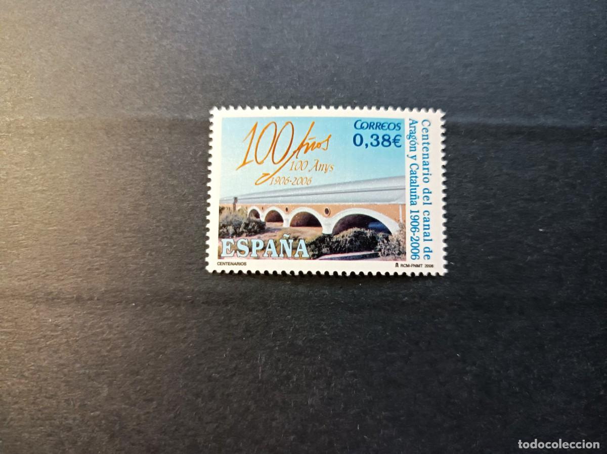Sellos: Sello nuevo. Centenario Canal de Arag&oacute;n y Catalu&ntilde;a. 20 Julio de 2006. Edifil 4257.