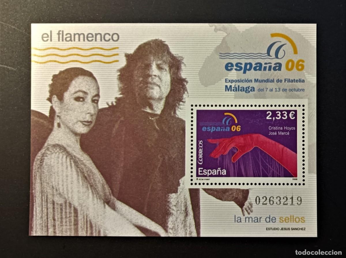 Sellos: Sello nuevo. Exposici&oacute;n Mundial F. Cristina Hoyos y Jos&eacute; Merc&egrave;. 15 Octubre 2006. Edifil 4272