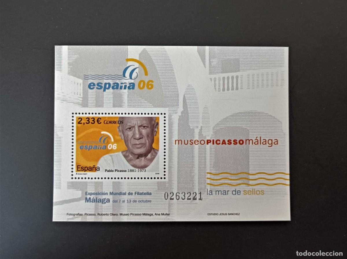 Sellos: Sello nuevo. Exposici&oacute;n Mundial F. Museo Picasso M&aacute;laga. Picasso. 15 Octubre 2006. Edifil 4274.