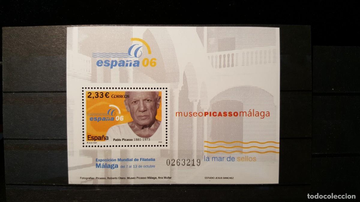 Sellos: Sello nuevo. Exposici&oacute;n Mundial F. Museo Picasso M&aacute;laga. Picasso. 15 Octubre 2006. Edifil 4274.