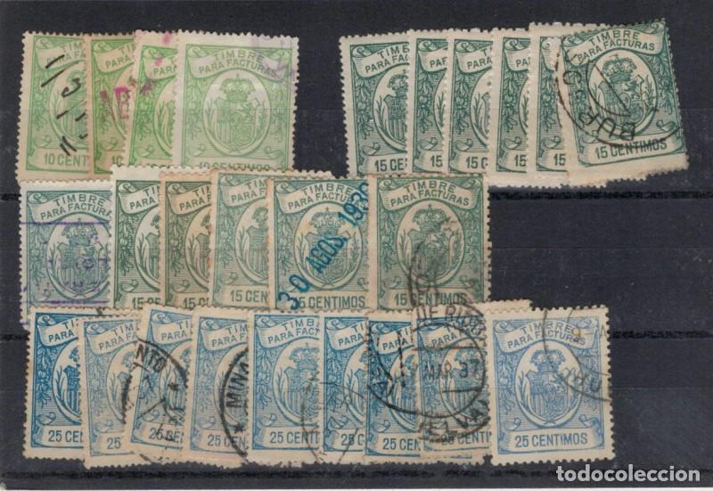 Sellos: FA7323. Fiscales, Conjunto de timbres para facturas y recibos
