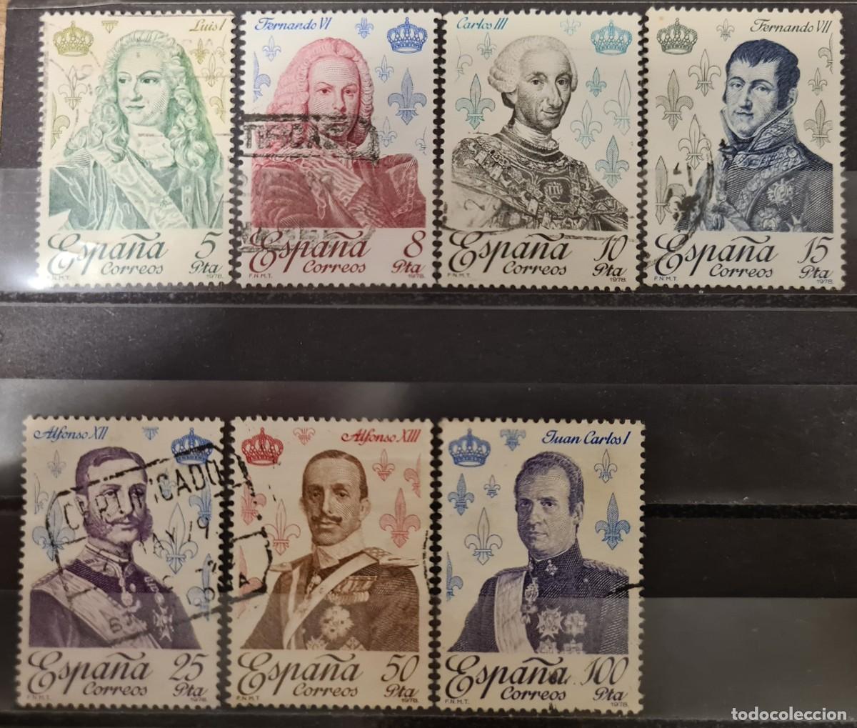 Francobolli: Serie de sellos usados de Espa&ntilde;a 1978: Reyes y Reinas de Espa&ntilde;a