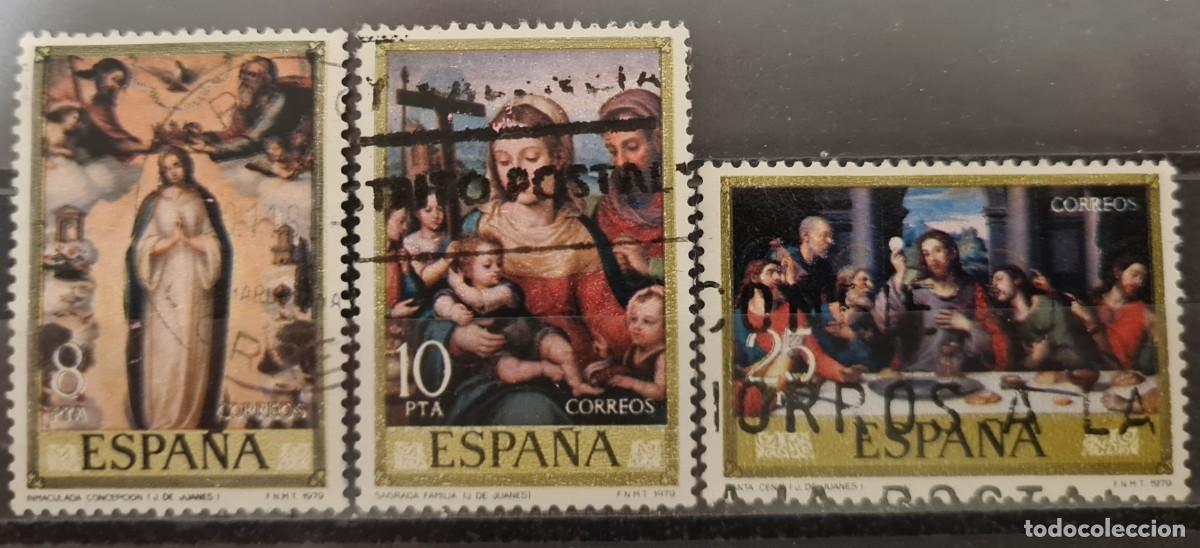 Sellos: Serie de sellos usados de Espa&ntilde;a 1979. D&iacute;a del sello: pinturas de Juan de Juanes