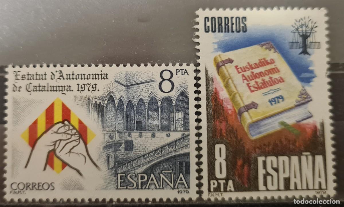 Francobolli: Serie completa de sellos usados de Espa&ntilde;a 1979: Estatuto de Autonom&iacute;a de Catalunya y Pa&iacute;s Vasco