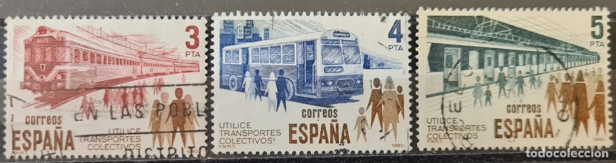 Francobolli: Serie completa de sellos usados de Espa&ntilde;a 1980: Medios de transporte