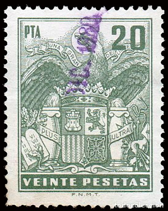 Sellos: Espa&ntilde;a - Fiscales - P&oacute;lizas - Alemany o 732 - 1976/83 - 20 Ptas.