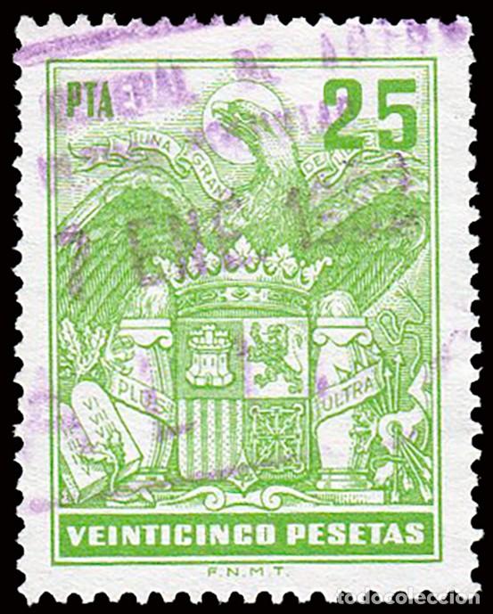 Sellos: Espa&ntilde;a - Fiscales - P&oacute;lizas - Alemany o 733 - 1976/83 - 25 Ptas.