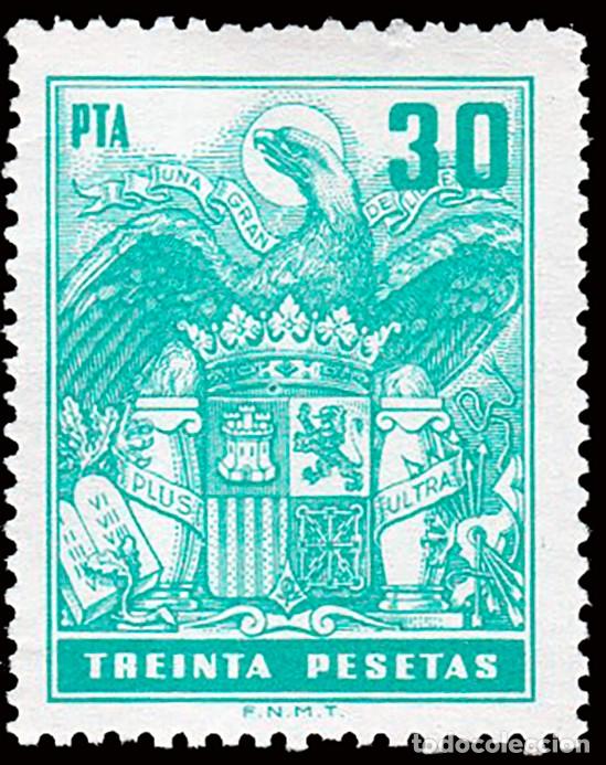 Sellos: Espa&ntilde;a - Fiscales - P&oacute;lizas - Alemany ** 734 - 1976/83 - 30 Ptas.