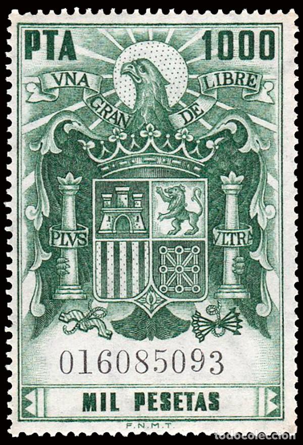 Sellos: Espa&ntilde;a - Fiscales - P&oacute;lizas - Alemany ** 748 - 1976 - 1000 Ptas.