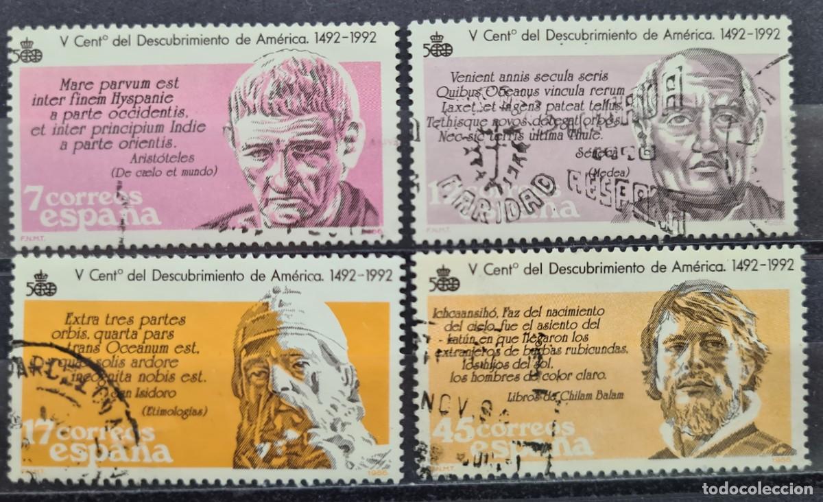 Briefmarken: Serie de sellos usados de Espa&ntilde;a 1986: 500 aniversario del descubrimiento de Am&eacute;rica