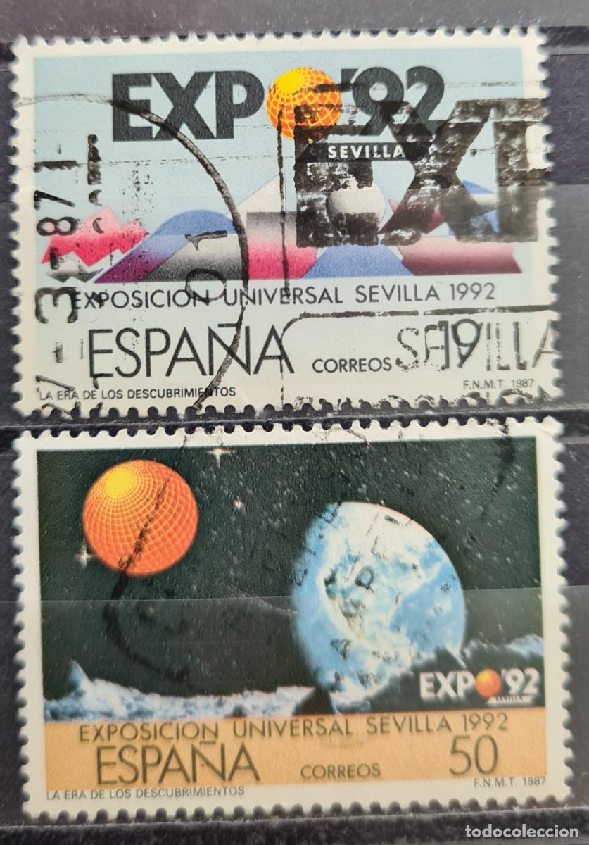 Sellos: Serie completa de sellos usados de Espa&ntilde;a 1987: Expo'92 (I)