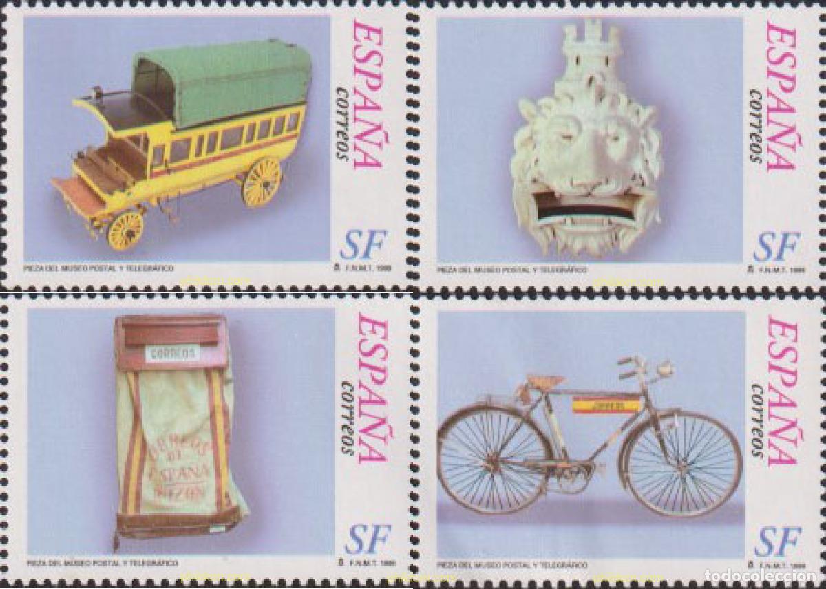 Sellos: 627472 MNH ESPA&Ntilde;A 1999 PIEZAS DEL MUSSEO POSTAL Y TELEGRAFOS - SERVICIO FILATELICO