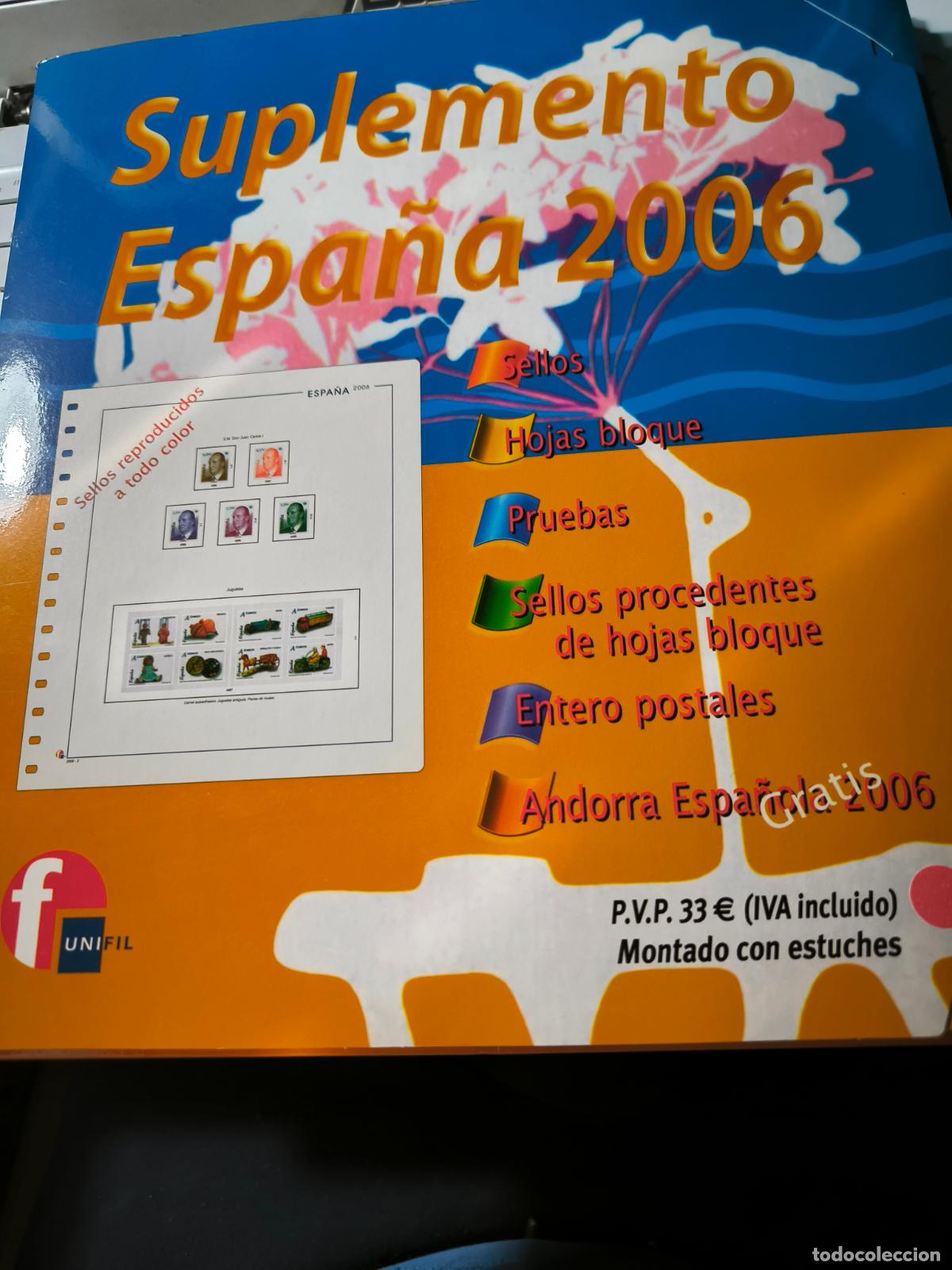 Sellos: SUPLEMENTO HOJAS ALBUM UNIFIL A&Ntilde;O 2006 15 ANILLAS MONTADO CON FILOESTUCHES TRANSPARENTES