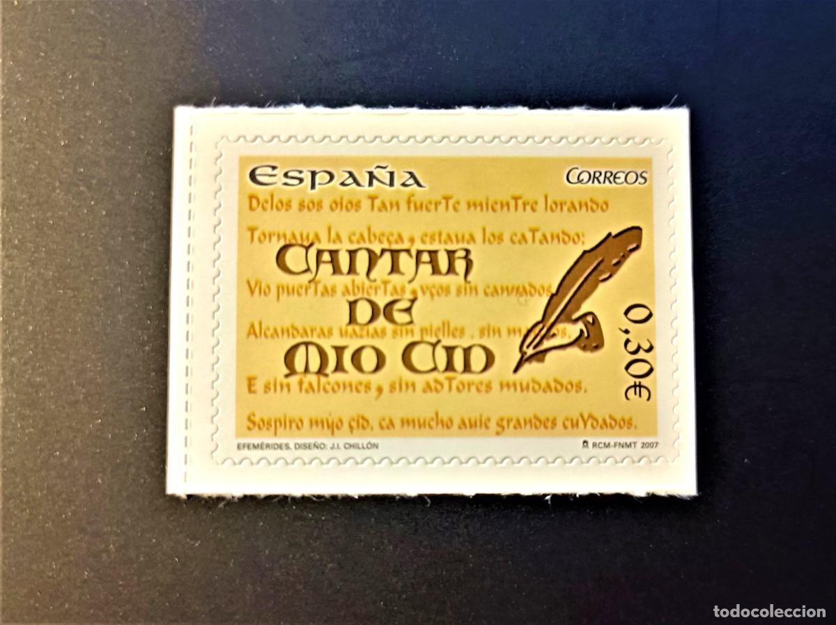 Sellos: Sello nuevo. Sello Autoadhesivo. Centenario de Mio Cid. 9 de Mayo de 2007. Edifil 4331.