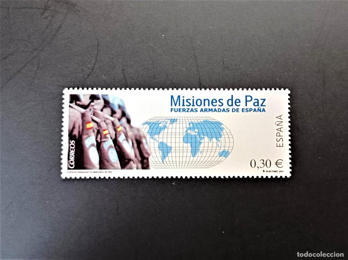 Sellos: Sello nuevo. Fuerzas Armadas en Misiones de Paz. 4 de Julio de 2007. Edifil 4343.