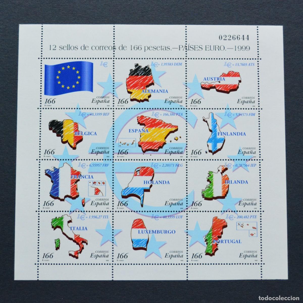 Sellos: Espa&ntilde;a 1999 - Edifil 3632/43 - Hoja bloque nueva