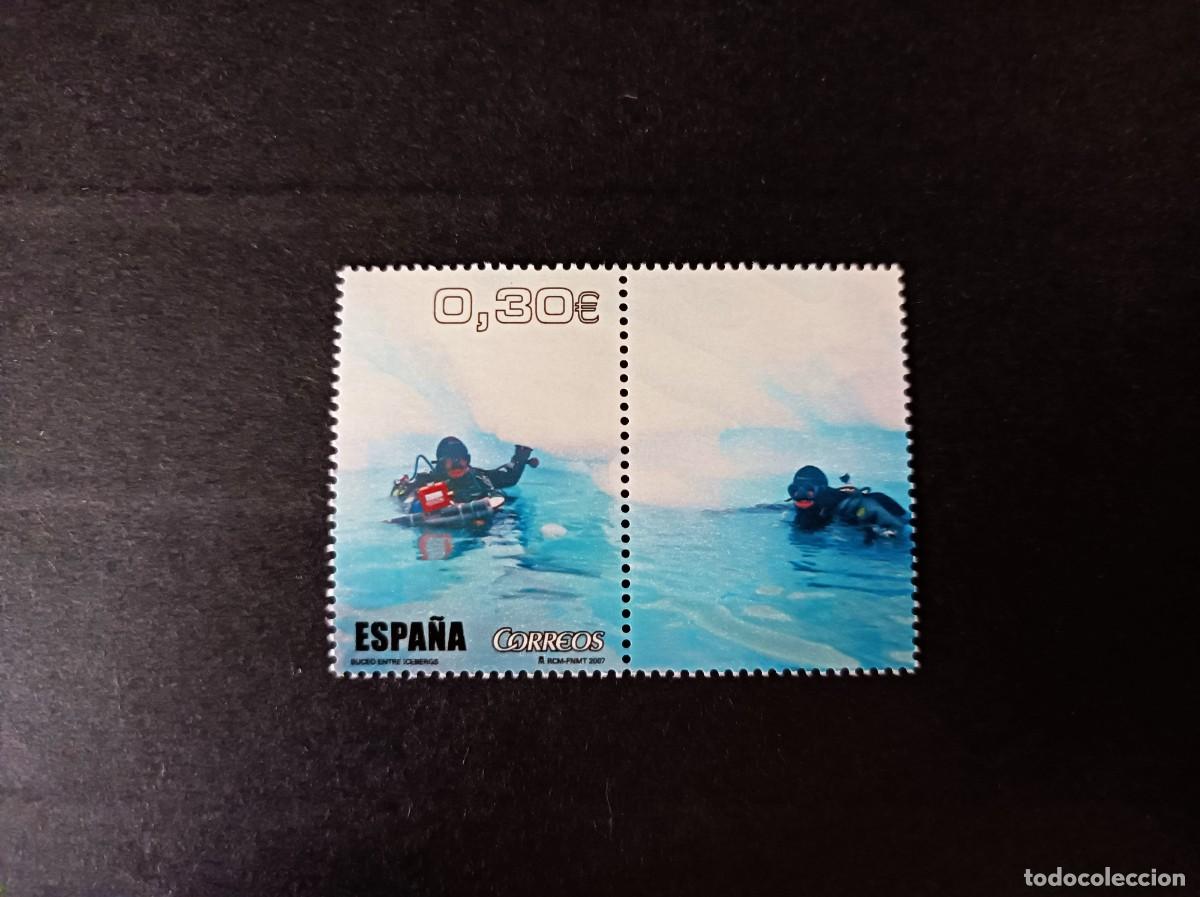 Sellos: Sello nuevo. Al Filo de lo Imposible. Buceo entre icebergs. 12 de Julio de 2007. Edifil 4345A.