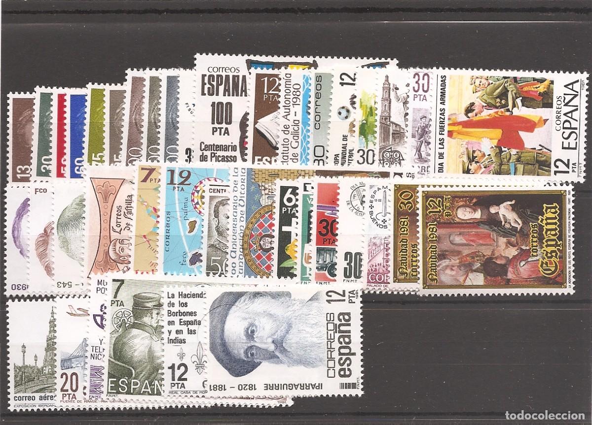 Sellos: Sellos de Espa&ntilde;a A&ntilde;o 1981 A&ntilde;o completo Sellos nuevos** Incluye Hb Guernica y Museo Postal nuevas**