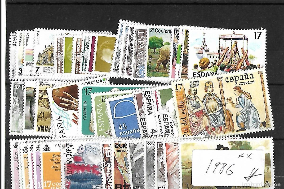 Sellos: Sellos de Espa&ntilde;a A&ntilde;o 1986 A&ntilde;o completo sellos nuevos** , incluye juegos HB y Carnets