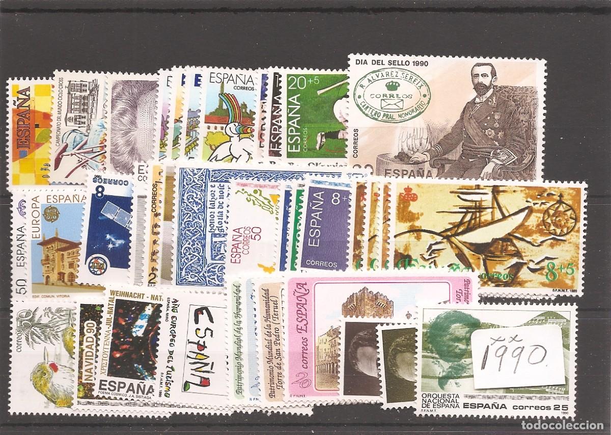 Sellos: Sellos de Espa&ntilde;a A&ntilde;o 1990 A&ntilde;o completo sellos nuevos** , incluye juegos HB ,carnet, y min pliego