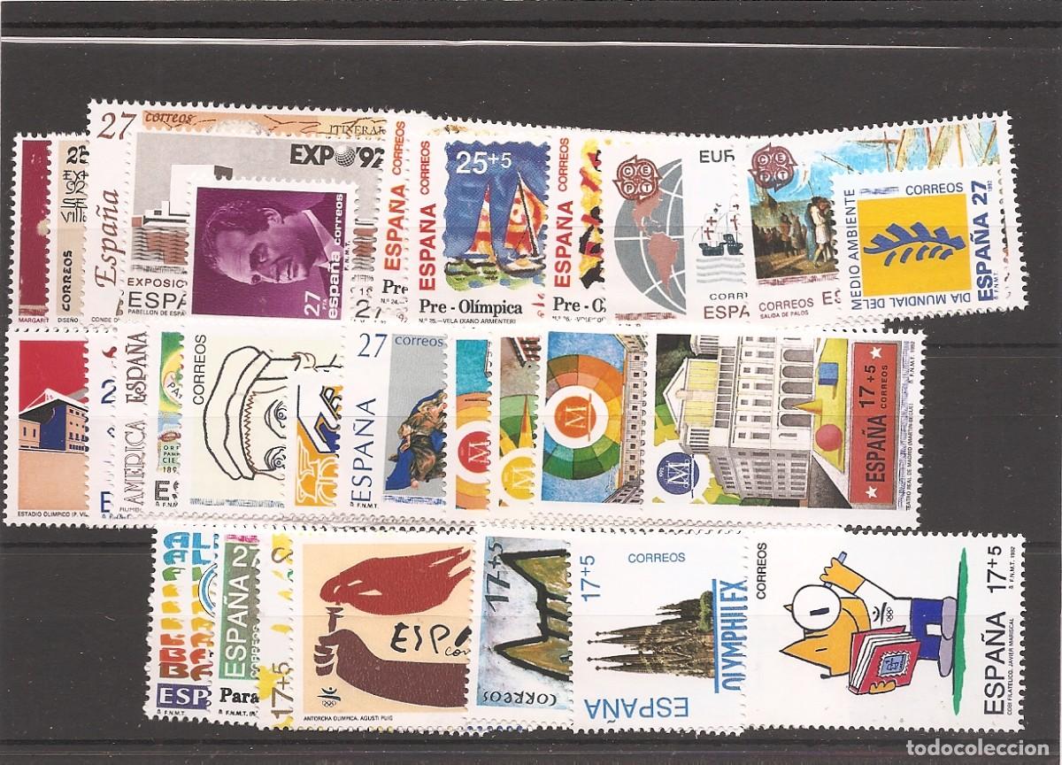 Briefmarken: Sellos de Espa&ntilde;a a&ntilde;o 1992 A&ntilde;o completo Sellos , hojitas , mini pliegos nuevos**