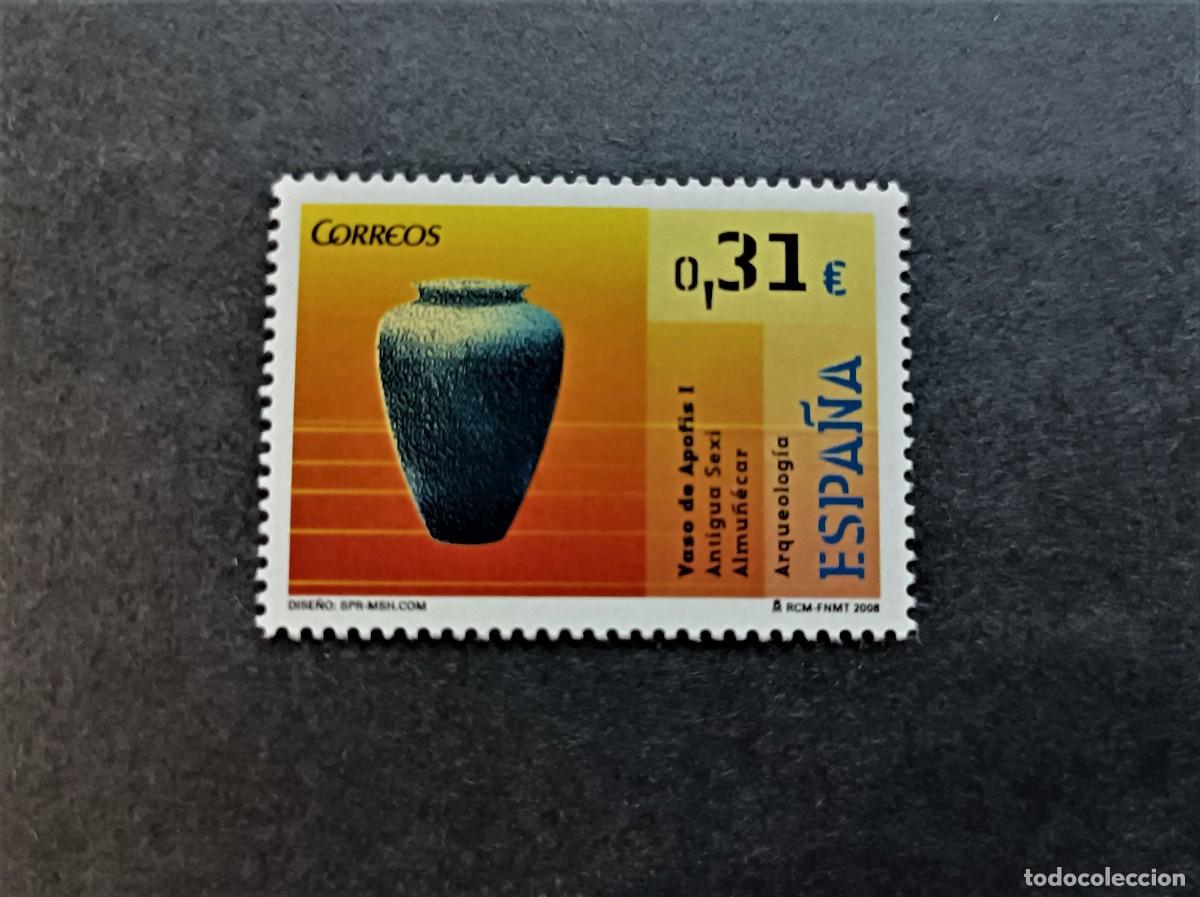 Sellos: Sello nuevo. Arqueolog&iacute;a. Vaso de Apofis I (Almu&ntilde;ecar). 3 Marzo de 2008. Edifil 4396.
