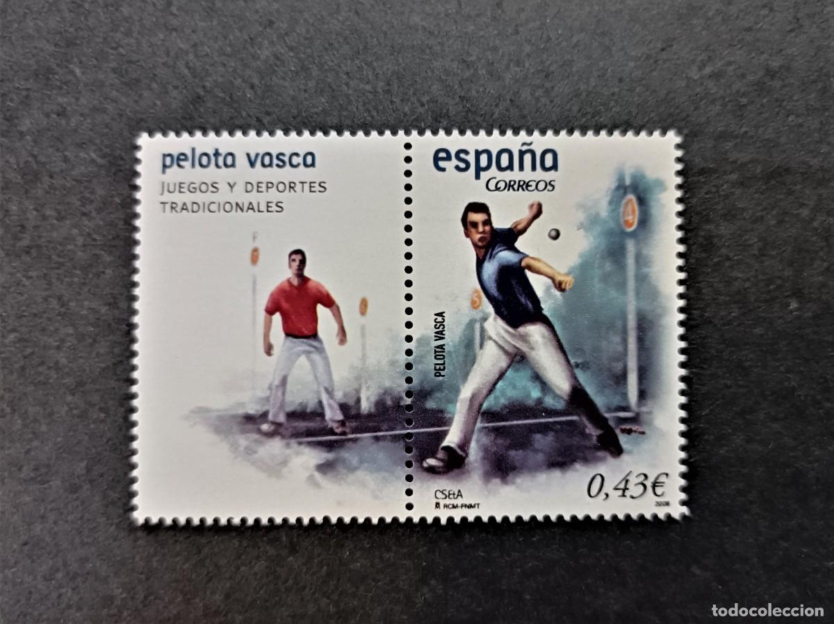 Sellos: Sello nuevo. Juegos y Deportes. Pelota Vasca. 16 Abril de 2008. Edifil 4409.