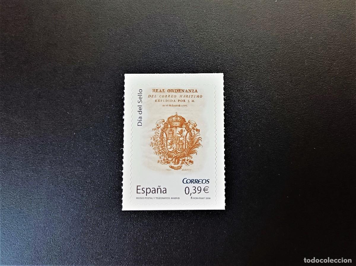 Sellos: Nuevo. Autoadhesivo. Dia del Sello. Real Ordenanza Correo Mar&iacute;timo. 5 Mayo 2008. Edifil 4412.