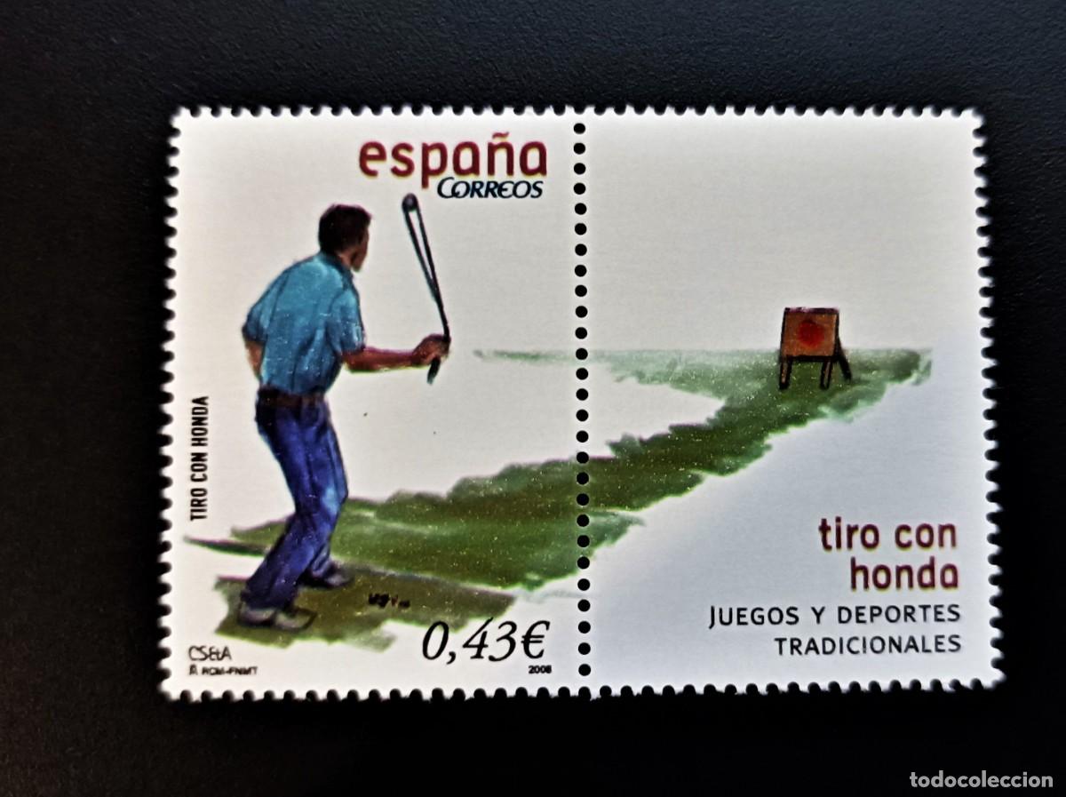 Sellos: Sello nuevo. Juegos y Deportes. Tiro con Honda. 16 de Mayo de 2008. Edifil4416.