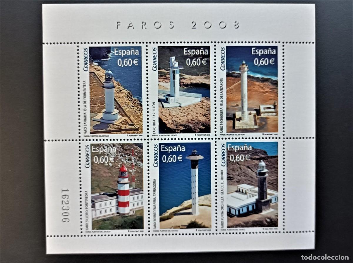 Sellos: Sello nuevo. Faros de Espa&ntilde;a. 2 de Septiembre de 2008. Edifil SH 4430.