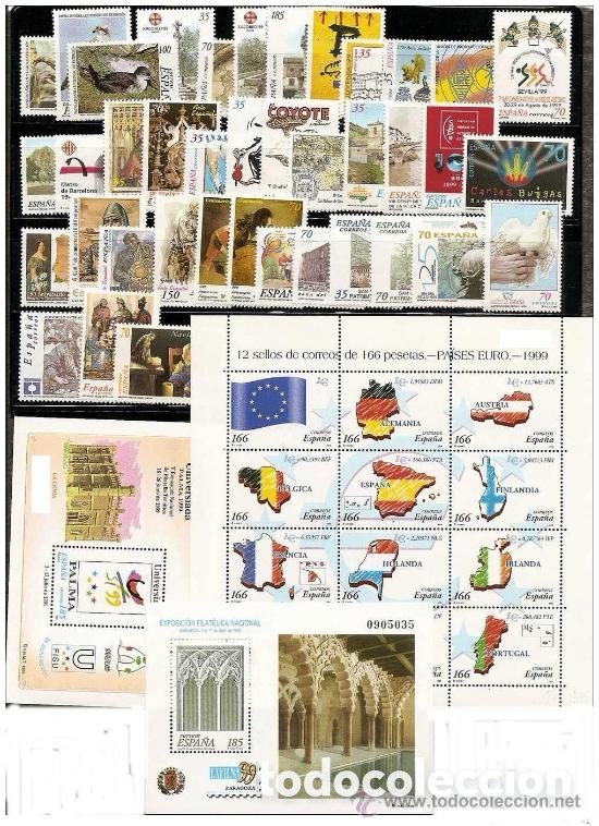 Selos: Sellos Espa&ntilde;a A&ntilde;o 1999 completo nuevo incluye Minipliego caballos 50 % Descuento facial