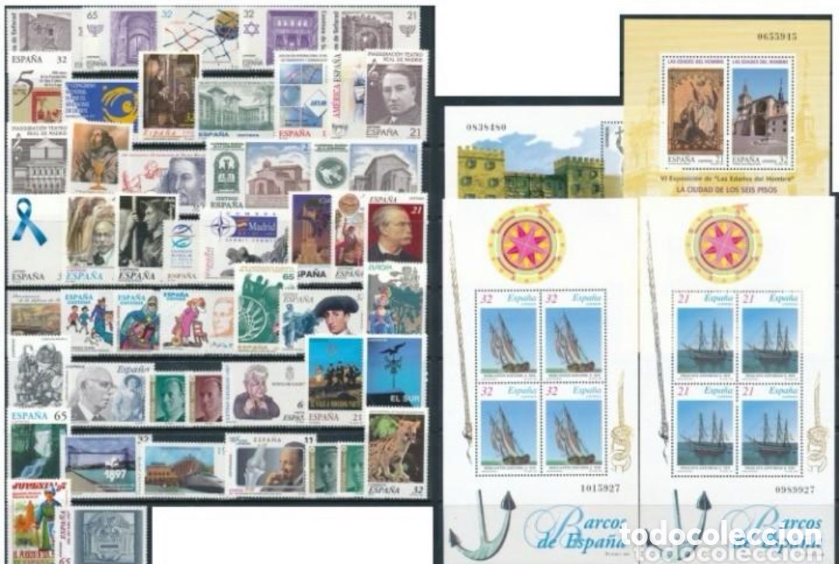 Selos: Sellos Espa&ntilde;a A&ntilde;o 1997 completo nuevo 50% descuento facial