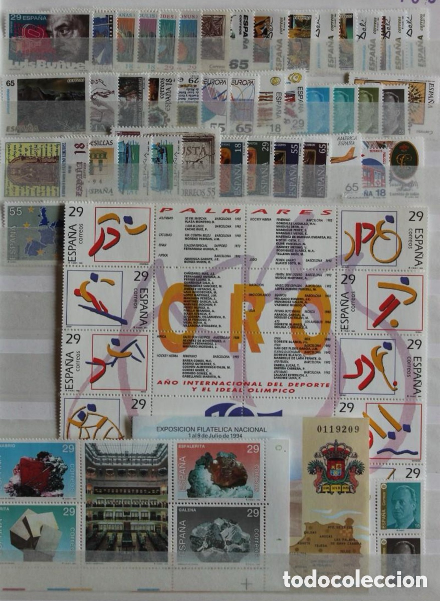 Sellos: Sellos Espa&ntilde;a A&ntilde;o 1994 completo 50% descuento facial