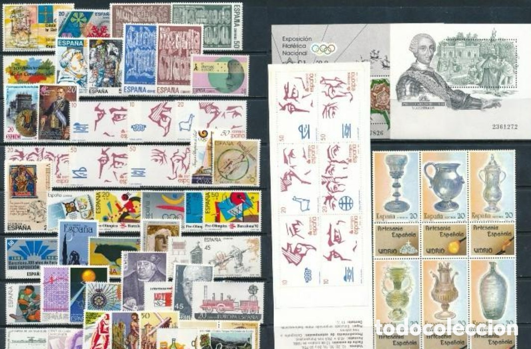 Sellos: Sellos Espa&ntilde;a A&ntilde;o 1988 completo 50% descuento facial