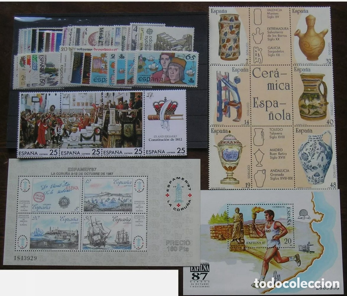 Sellos: Sellos Espa&ntilde;a A&ntilde;o 1987 completo 50% descuento facial