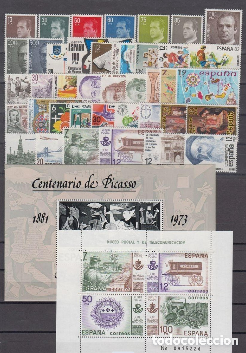 Stamps: Sellos Espa&ntilde;a A&ntilde;o 1981 completo 50% descuento facial