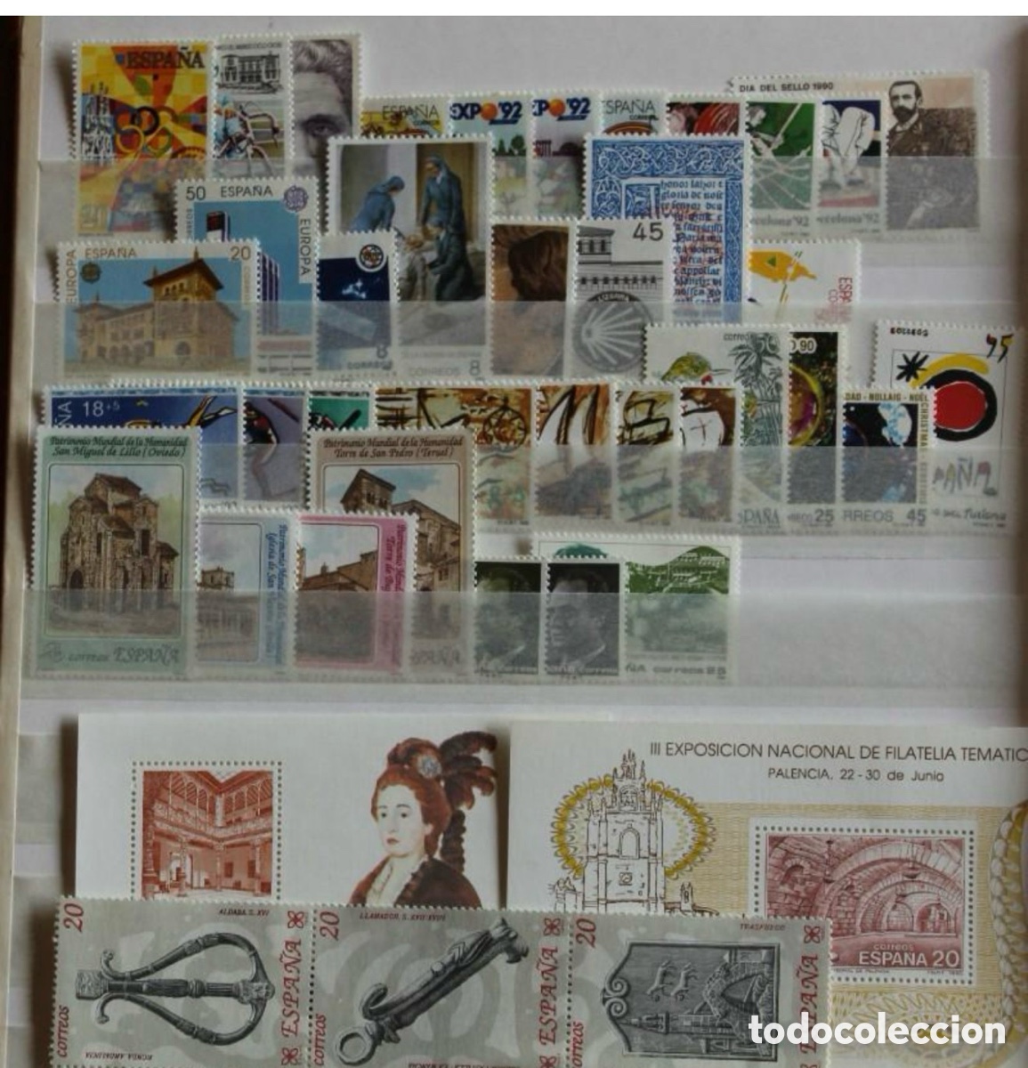 Sellos: Sellos Espa&ntilde;a A&ntilde;o 1990 completo 50% descuento facial