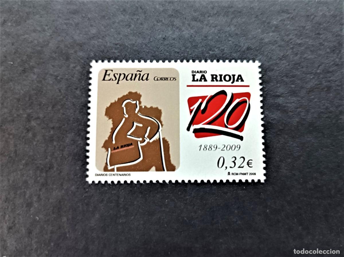 Francobolli: Sello nuevo. Diarios Centenarios. 120&ordm; Aniversario Diario de la Rioja.15 Enero 2009. Edifil 4461